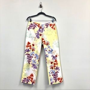 Cartise Sport Yellow and White Floral Golf Slacks